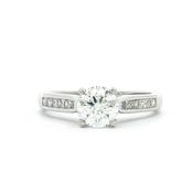 0.78ct Certified Natural Diamond Engagement Ring in Platinum image