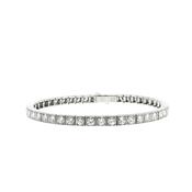 18ct White Gold Natural Diamond Box Set Line Bracelet image