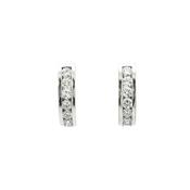 1.41ct Natural Diamond Half Hoop Earrings in 18ct White Gold image