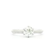 Vintage GIA Certified Natural Diamond 0.81ct Solitaire Engagement Ring
