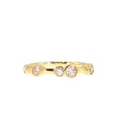 Vintage Diamond Bamboo RainDance Ring in 18ct Yellow Gold image