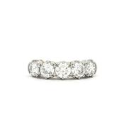 2.01ct Old Cut Vintage Five Stone Eternity Ring In 18ct Yellow Gold image