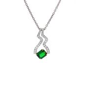 18ct White Tourmaline and Natural Diamond Necklace image
