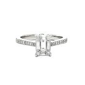Multi-Stone Vintage Natural Diamond Dress Ring in 18ct White Gold. image