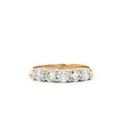 Five Stone 1.00 Natural Diamond Ring in 18ct Yellow Gold image