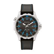 Bulova Gents Marine Star Watch with Black Dial on Silicone Strap image