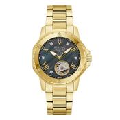 Bulova Ladies Marine Star Automatic Black Mother Of Pearl Dial Gold Plated Bracelet image