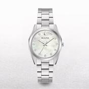 Bulova Ladies Surveyor Watch with MOP Dial and 11 Diamonds