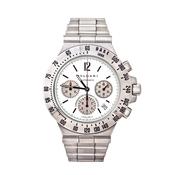 Certified Gents Bvlgari Watch with White Dial in Stainless Steel image