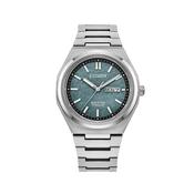 Citizen Zenshin Gents Super Titanium Day-Date/Green Dial Watch