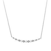 Crescent Shape Bezel 0.18ct Natural Diamond Gold Pendant image