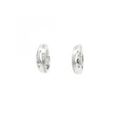 Cuff Style Diamond Set Earrings in 18ct White Gold image