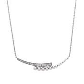 Double Beaded Crescent 0.23ct Natural Diamond Gold Pendant image
