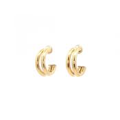 Double Hoop Style Earrings in 9ct Yellow Gold