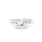 1.44ct Vintage Tiffany Solitaire Natural Diamond Engagement Ring Set in Platinum image