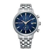 Gents Citizen Eco-Drive Chandler Classic Dress Watch with Navy Dail on Stainless Steel image