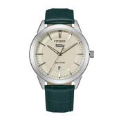 Gents Citizen Eco-Drive Stainless Steel case on Green Strap image