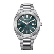 Gents Citizen Eco-Drive Weekender Green Dial on Stainless Steel Bracelet image