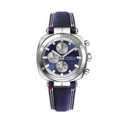 Herbelin Gents Newport Heritage Chronograph Stainless Steel With Blue Leather Strap image