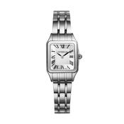 Herblin Ladies Luna Square Mini Quartz With Roman Numerals and White Dial Stainless Steel Bracelet image