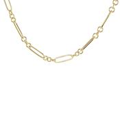 Hollow Figaro &amp; Paper Link Style 20 Inch Chain 8 Grams in 9ct Gold