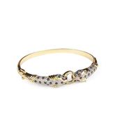 Jaguar Bangle Set With Sapphire, Ruby and Natural Diamond in 18ct Yellow Gold