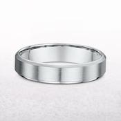 Ladies 5mm White Gold Wedding Band - U image