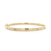 Ladies Natural Diamond Set Five Stone Bangle in 9ct Yellow Gold image