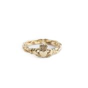 Ladies Triple Weave Claddagh Ring in 10ct Yellow Gold - M image