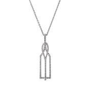 Long Rectangle Shape 0.40ct Natural Diamond Pendant image