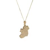 Map Of Ireland Pendant &amp; Chain In 10ct Yellow Gold image