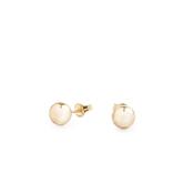 Medium Round Stud Earrings in 9ct Yellow Gold