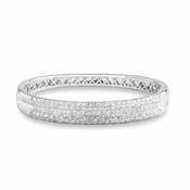 Natural Diamond Five Row Princess Cut Bangle
