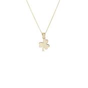 10ct Yellow Gold Small Shamrock Pendant &amp; Chain