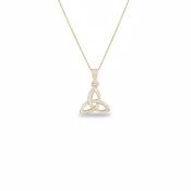 Small Trinity Knot Pendant &amp; Chain in 10ct Yellow Gold