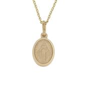 Petite Miraculous Medal Weighing 1g in 9ct Yellow Gold