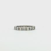Vintage Natural Diamond Brilliant &amp; Baguette Cut Full Hoop Eternity Ring image