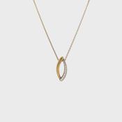 Natural Diamond Set Pendant and Chain in 9ct Yellow Gold image