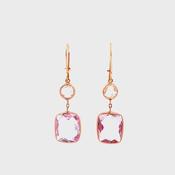 Amethyst &amp; Cubic Zirconia Drop Earring in 14ct Rose Gold image