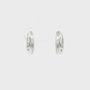 Ladies Medium Natural Diamond Set Hoops in 9ct White Gold image