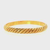 22ct Yellow Gold 7mm Fancy Textured Bangle image