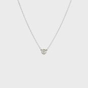 Natural Diamond Bezel Pendant 18ct White Gold image