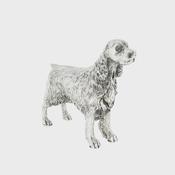 Vintage Sterling Silver Standing Springer Spaniel