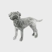 Vintage Sterling Silver Standing Border Terrier Figure