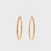 Plain Hoop Earrings 33mm in 9ct Yellow Gold image
