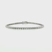 3.00ct Natural Diamond Line Bracelet 18ct White Gold F VS image