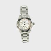 Ladies Tag Heuer 2025 Aquaracer with Mother of Pearl Batons on Stainless Steel Bracelet image