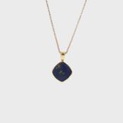 Vintage Natural Lapis Lazuli Pendant in 9ct Yellow Gold image