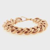 96.53g Large Curb Link  Bracelet with Swivel Catch in 9ct Rose Gold image
