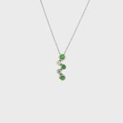 Vintage Tiffany &amp; Co. Natural Diamond &amp; Tsavorite Garnet Bubble Pendant in Platinum image